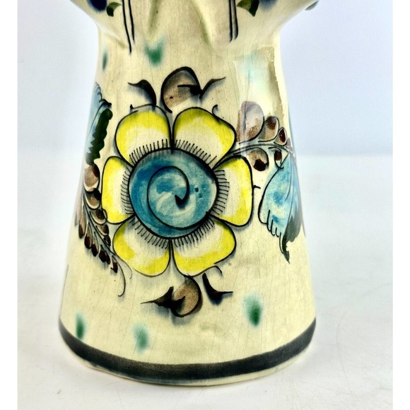 Tonala Mexican Pottery Praying Angel Candlestick Holder - Vintage Folk Art - Picture 9 of 14